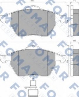 Колодки тормозные дисковые FO 495781 FOMAR FO495781 (фото 1)