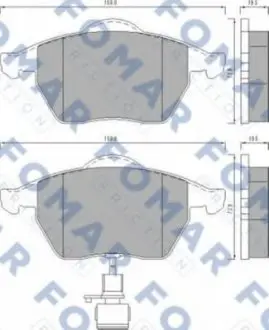 Колодки тормозные дисковые FO 495781 FOMAR FO495781