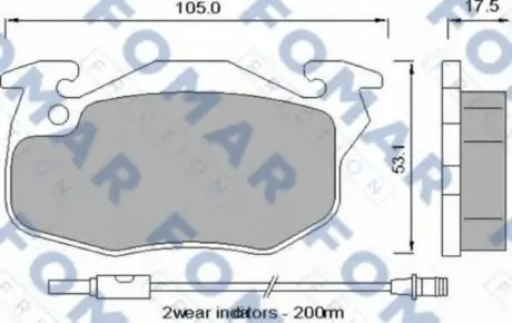 Колодки гальмівні дискові FO 529481 FOMAR FO529481