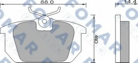 Колодки тормозные дисковые FO 493881 FOMAR FO493881
