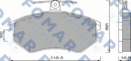 Колодки гальмівні дискові FO 488481 FOMAR FO488481