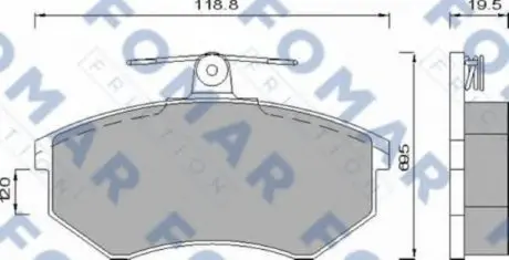 Колодки гальмівні дискові FO 488581 FOMAR FO488581