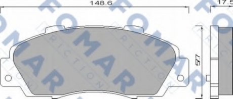 Колодки тормозные дисковые FO 488181 FOMAR FO488181 (фото 1)