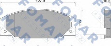 Колодки тормозные дисковые FO 486681 FOMAR FO486681 (фото 1)