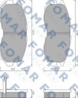 Колодки тормозные дисковые FO 479181 FOMAR FO479181