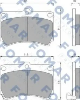 Колодки тормозные дисковые FO 477481 FOMAR FO477481