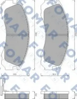Колодки гальмівні дискові FO 478081 FOMAR FO478081