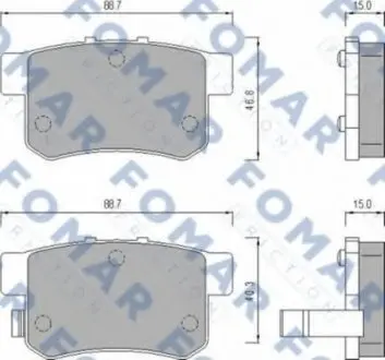 Колодки тормозные дисковые FO 475181 FOMAR FO475181