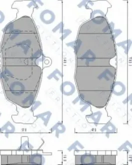Колодки гальмівні дискові FO 470081 FOMAR FO470081