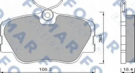 Колодки тормозные дисковые FO 474281 FOMAR FO474281