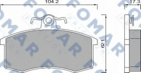 Колодки тормозные дисковые FO 474381 FOMAR FO474381