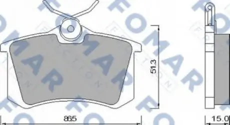 Колодки гальмівні дискові FO 465381 FOMAR FO465381