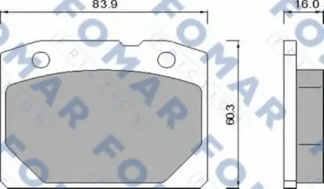 Колодки гальмівні дискові FO 465686 FOMAR FO465686 (фото 1)