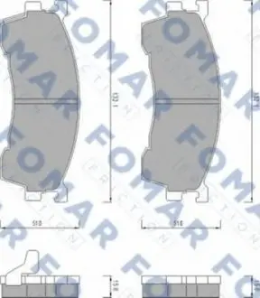 Колодки тормозные дисковые FO 459481 FOMAR FO459481