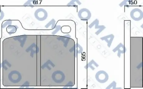 Колодки гальмівні дискові FO 460285 FOMAR FO460285