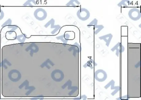 Колодки гальмівні дискові FO 458781 FOMAR FO458781