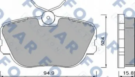 Колодки гальмівні дискові FO 450181 FOMAR FO450181