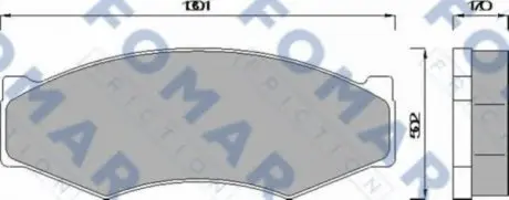 Колодки тормозные дисковые FO 441581 FOMAR FO441581