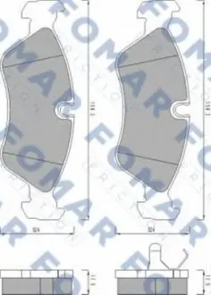 Колодки гальмівні дискові FO 443381 FOMAR FO443381