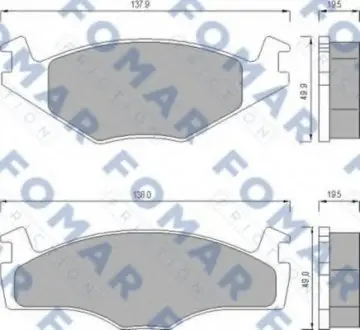 Колодки тормозные дисковые FO 436681 FOMAR FO436681