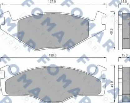 Колодки тормозные дисковые FO 436481 FOMAR FO436481
