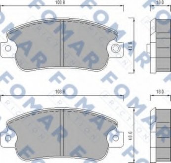 Колодки гальмівні дискові FO 433481 FOMAR FO433481 (фото 1)