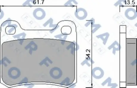 Колодки тормозные дисковые FO 421381 FOMAR FO421381