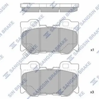 Колодки тормозные задние D4060JL00E, D4060JL00J, D4060JL00K, D4060JL00A Hi-Q (SANGSIN) SP1472