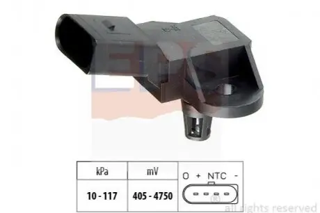 Датчик вакууму VAG 1.4 16V-3.2FSI 05.02- EPS 1.993.090
