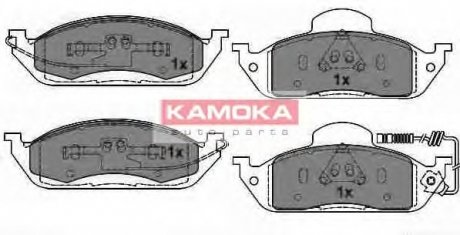 Комплект тормозных колодок, дисковый тор KAMOKA JQ1012800 (фото 1)