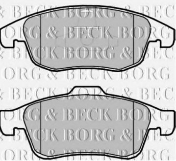 Комплект гальмівних колодок, дискове гальмо BORG & BECK BBP2069