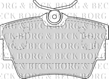 Комплект гальмівних колодок, дискове гальмо BORG & BECK BBP1813 (фото 1)