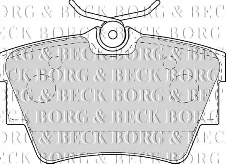 Комплект гальмівних колодок, дискове гальмо BORG & BECK BBP1813