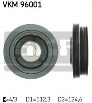 Шків колінвала CHEVROLET Matiz/Spark "0,8L "05>> SKF VKM96001