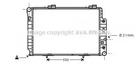 Радиатор MB W202(C) MT/AT +AC 96- (Ava) AVA COOLING MSA2174