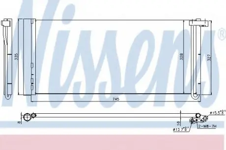 Радіатор кондиціонера у зборі NISSENS 940358