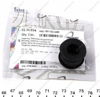 Втулка стабілізатора AUTOMOTIVE 02.30.034 TRUCKTEC 0230034 (фото 1)