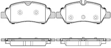 Фото 1 - комплект гальмівних колодок, дискове гальмо REMSA 160500 Комплект гальмівних колодок, дискове гальмо REMSA 160500 (фото 1)