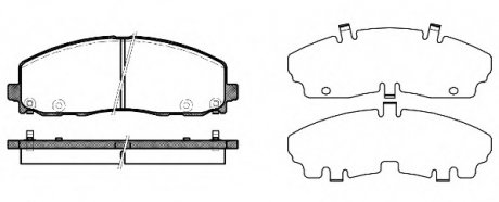Комплект тормозных колодок, дисковый тормоз REMSA 148404