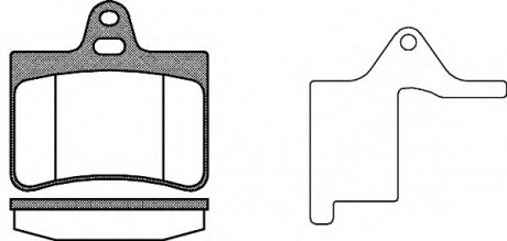 Комплект гальмівних колодок, дискове гальмо REMSA 083020 (фото 1)