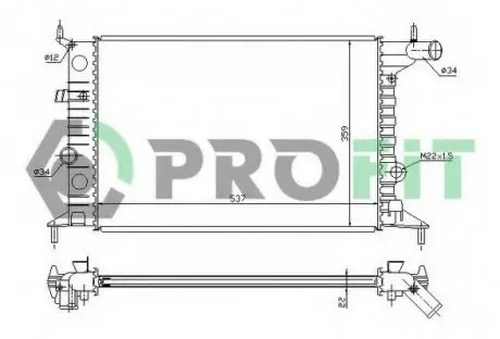 Радіатор охолоджування PR 5077A3 PROFIT PR5077A3