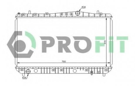 Радіатор охолоджування PR 1704A1 PROFIT PR1704A1 (фото 1)