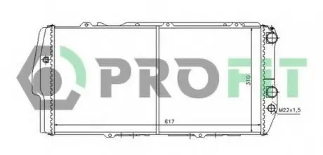Радіатор, охолодження двигуна PROFIT PR0011A1