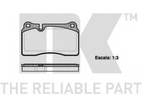 Комплект тормозных колодок, дисковый тормоз NK 224788