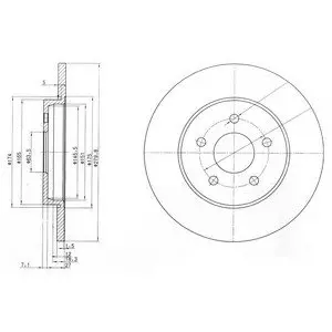 Тормозной диск Delphi BG3663C