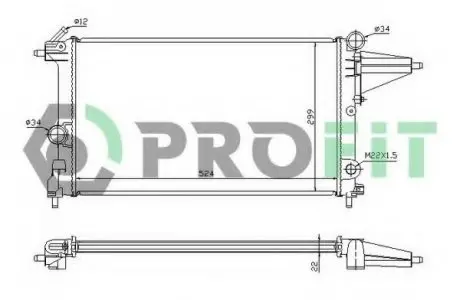 Радіатор охолоджування PR 5076A1 PROFIT PR5076A1