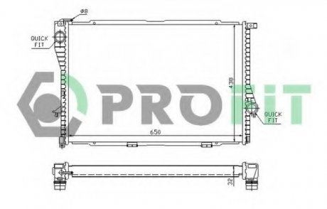 Радиатор охлаждения PR 0071A1 PROFIT PR0071A1