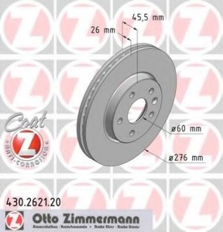 Тормозной диск ZIMMERMANN 430262120 (фото 1)