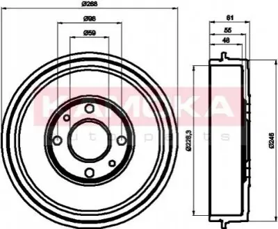 Барабан торм.Fiat Doblo KAMOKA 104047