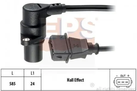 Датчик обертів колінвалу VW/Seat 037906433A/C EPS 1953082 (фото 1)